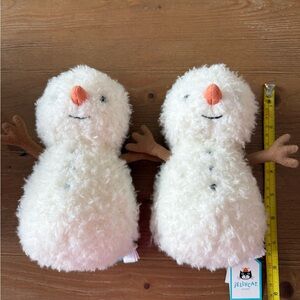 Jellycat Fluffy Snowman Pair with Orange Noses